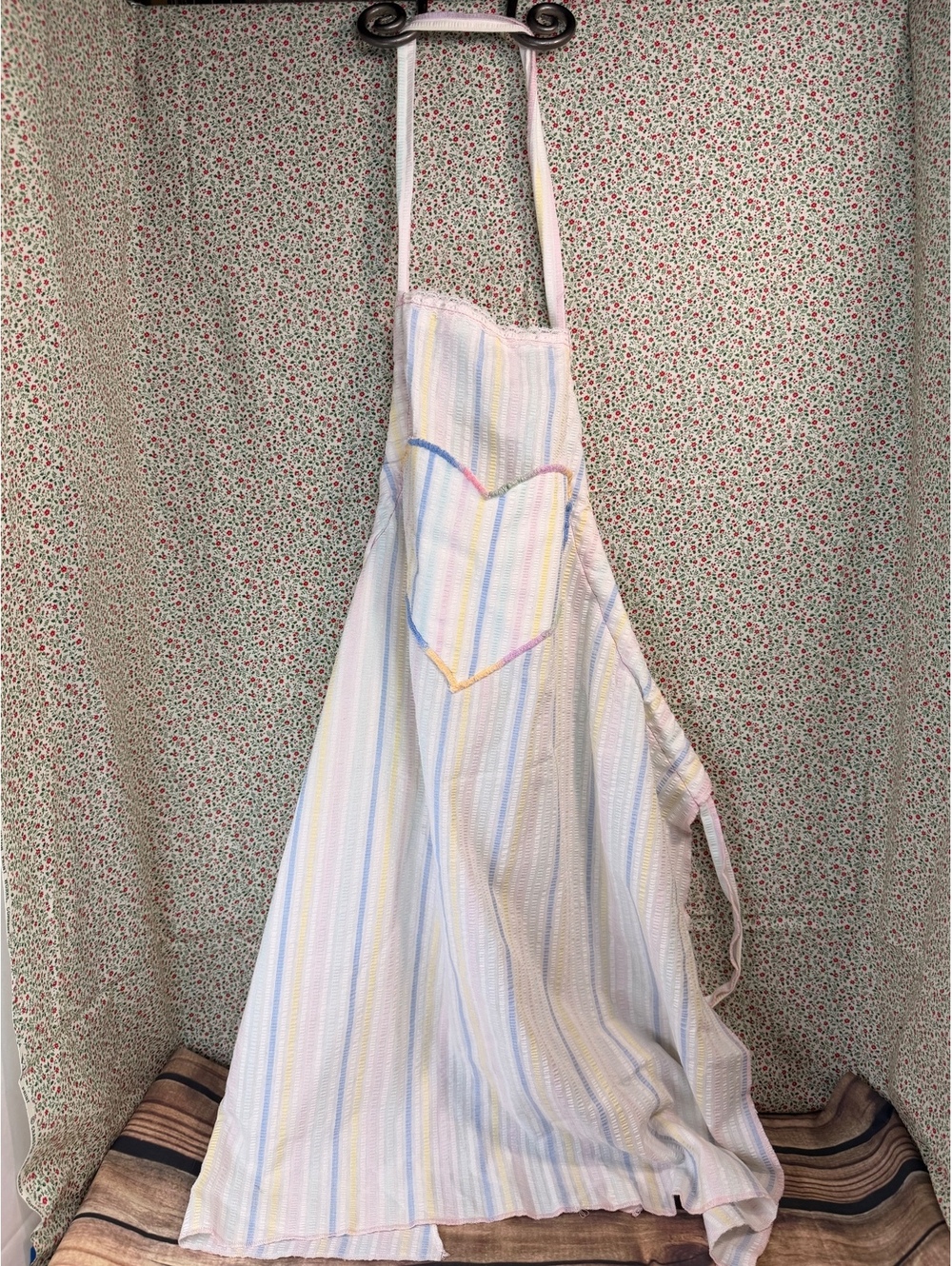 White striped apron